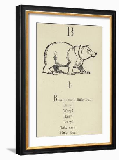 The Letter B-Edward Lear-Framed Giclee Print