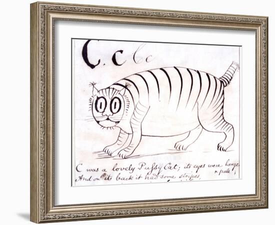 The Letter C of the Alphabet, c.1880 Pen and Indian Ink-Edward Lear-Framed Giclee Print