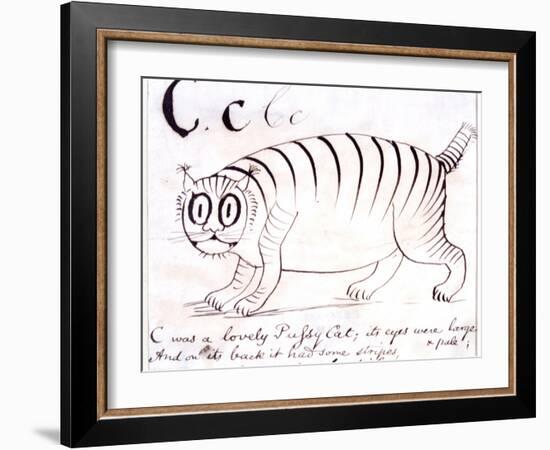 The Letter C of the Alphabet, c.1880 Pen and Indian Ink-Edward Lear-Framed Giclee Print