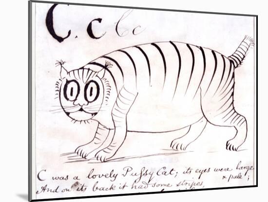 The Letter C of the Alphabet, c.1880 Pen and Indian Ink-Edward Lear-Mounted Giclee Print