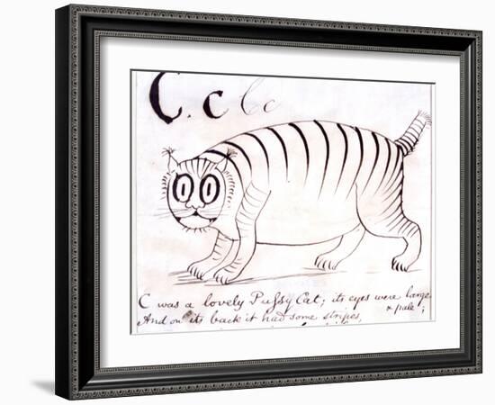 The Letter C of the Alphabet, c.1880 Pen and Indian Ink-Edward Lear-Framed Giclee Print