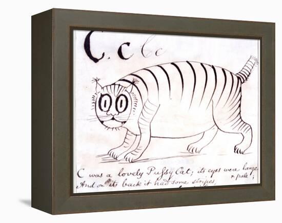 The Letter C of the Alphabet, c.1880 Pen and Indian Ink-Edward Lear-Framed Premier Image Canvas