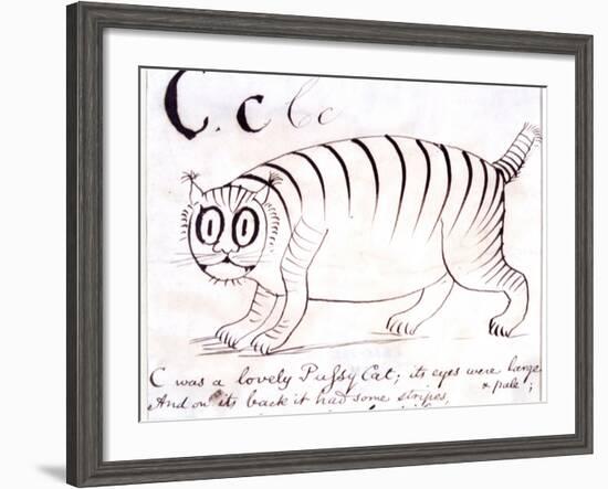 The Letter C of the Alphabet, c.1880 Pen and Indian Ink-Edward Lear-Framed Giclee Print