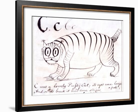 The Letter C of the Alphabet, c.1880 Pen and Indian Ink-Edward Lear-Framed Giclee Print