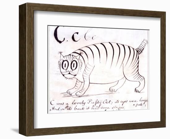 The Letter C of the Alphabet, c.1880 Pen and Indian Ink-Edward Lear-Framed Giclee Print