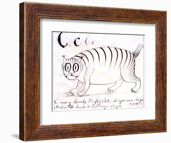 The Letter C of the Alphabet, c.1880 Pen and Indian Ink-Edward Lear-Framed Giclee Print