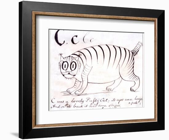 The Letter C of the Alphabet, c.1880 Pen and Indian Ink-Edward Lear-Framed Giclee Print