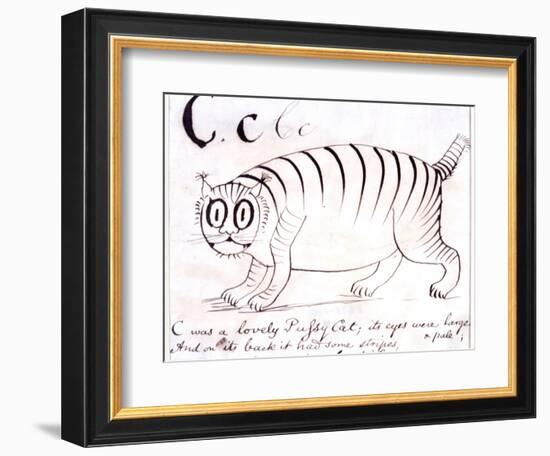 The Letter C of the Alphabet, c.1880 Pen and Indian Ink-Edward Lear-Framed Giclee Print