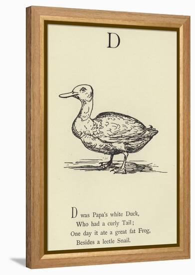 The Letter D-Edward Lear-Framed Premier Image Canvas