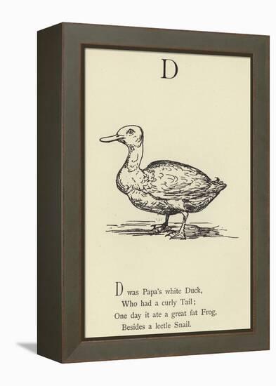 The Letter D-Edward Lear-Framed Premier Image Canvas