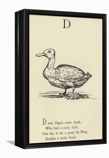 The Letter D-Edward Lear-Framed Premier Image Canvas