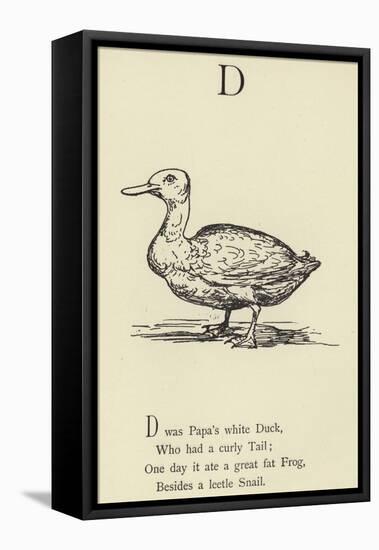 The Letter D-Edward Lear-Framed Premier Image Canvas