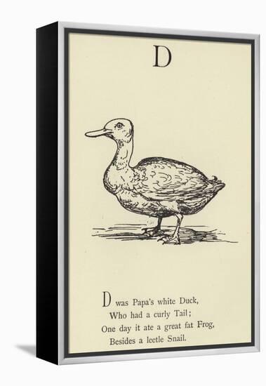 The Letter D-Edward Lear-Framed Premier Image Canvas