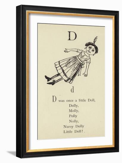 The Letter D-Edward Lear-Framed Giclee Print