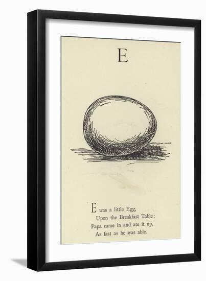 The Letter E-Edward Lear-Framed Giclee Print