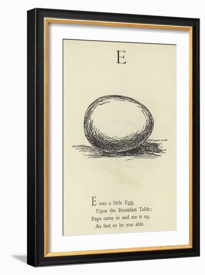 The Letter E-Edward Lear-Framed Giclee Print