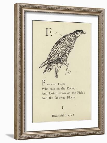 The Letter E-Edward Lear-Framed Giclee Print