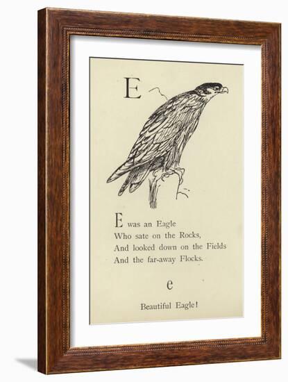 The Letter E-Edward Lear-Framed Giclee Print