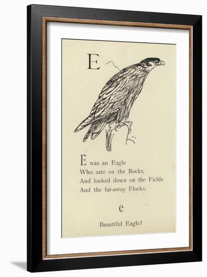 The Letter E-Edward Lear-Framed Giclee Print