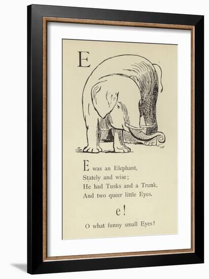 The Letter E-Edward Lear-Framed Giclee Print