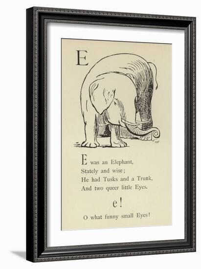 The Letter E-Edward Lear-Framed Giclee Print