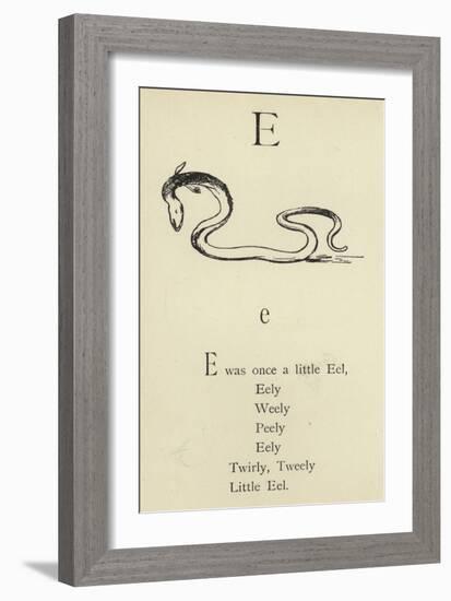 The Letter E-Edward Lear-Framed Giclee Print