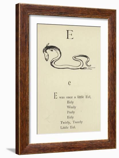 The Letter E-Edward Lear-Framed Giclee Print