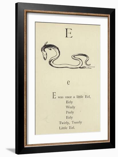 The Letter E-Edward Lear-Framed Giclee Print