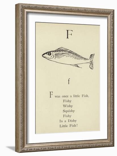 The Letter F-Edward Lear-Framed Giclee Print