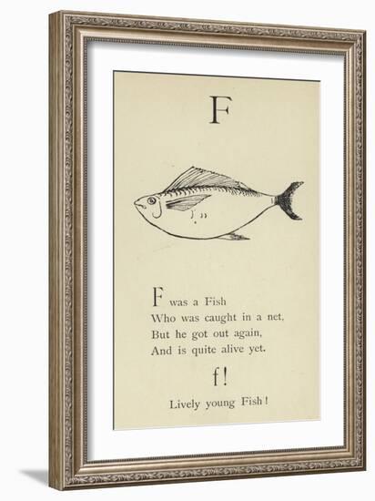 The Letter F-Edward Lear-Framed Giclee Print