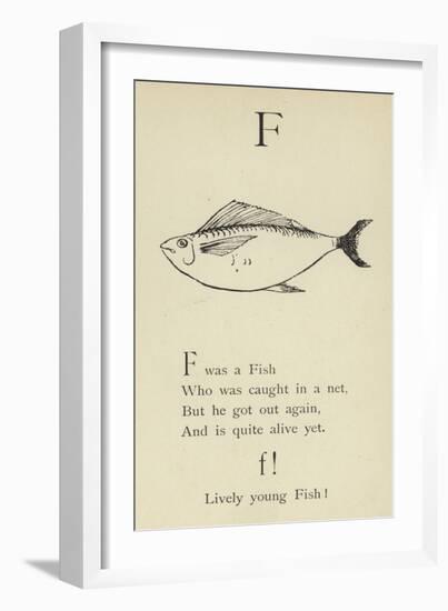 The Letter F-Edward Lear-Framed Giclee Print