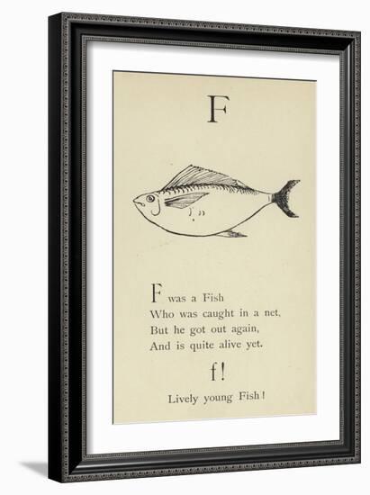 The Letter F-Edward Lear-Framed Giclee Print