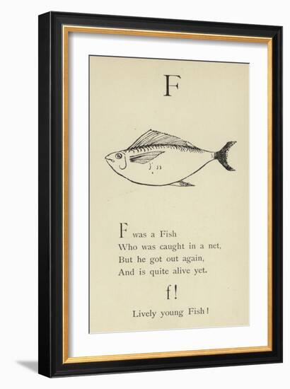 The Letter F-Edward Lear-Framed Giclee Print