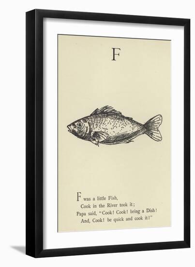 The Letter F-Edward Lear-Framed Giclee Print