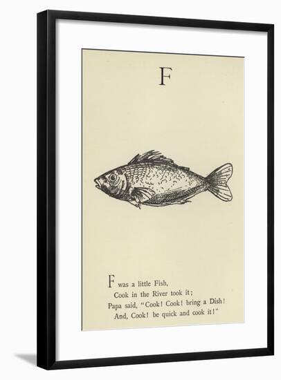 The Letter F-Edward Lear-Framed Giclee Print