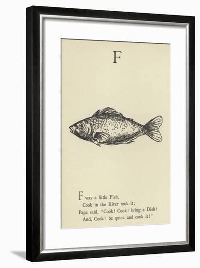 The Letter F-Edward Lear-Framed Giclee Print