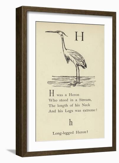 The Letter H-Edward Lear-Framed Giclee Print