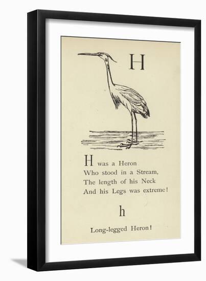 The Letter H-Edward Lear-Framed Giclee Print