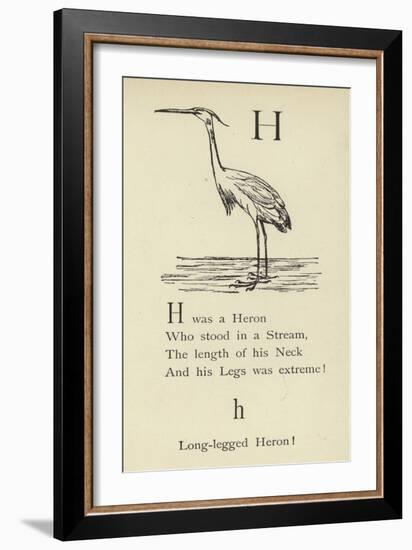 The Letter H-Edward Lear-Framed Giclee Print