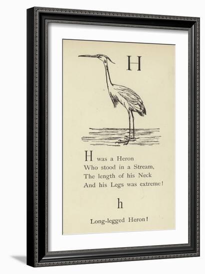 The Letter H-Edward Lear-Framed Giclee Print