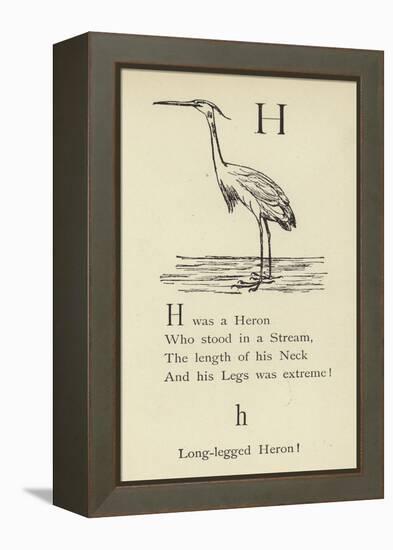 The Letter H-Edward Lear-Framed Premier Image Canvas