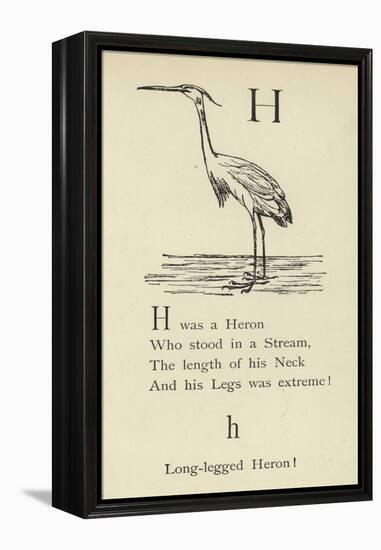 The Letter H-Edward Lear-Framed Premier Image Canvas