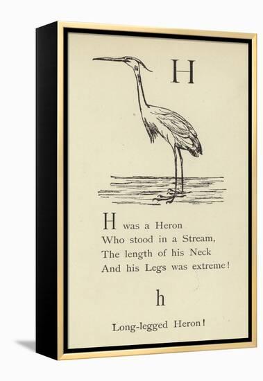 The Letter H-Edward Lear-Framed Premier Image Canvas