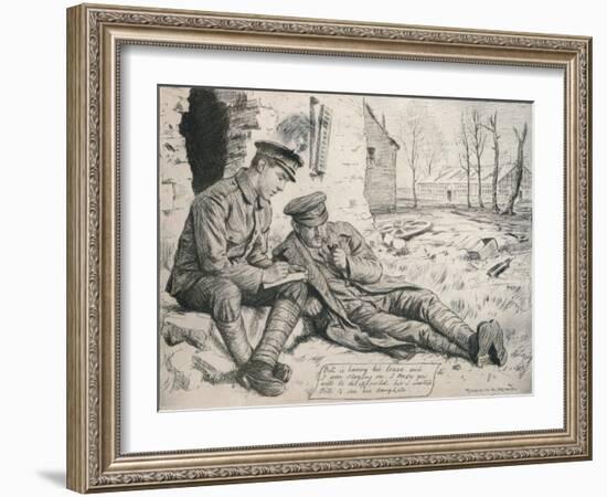 'The Letter Home', c1917, (1918)-Gunning King-Framed Giclee Print