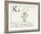 The Letter K of the Alphabet, c.1880 Pen and Indian Ink-Edward Lear-Framed Giclee Print