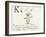 The Letter K of the Alphabet, c.1880 Pen and Indian Ink-Edward Lear-Framed Giclee Print