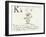 The Letter K of the Alphabet, c.1880 Pen and Indian Ink-Edward Lear-Framed Giclee Print