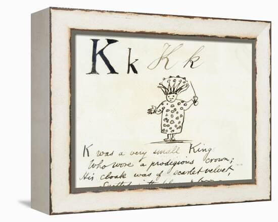 The Letter K of the Alphabet, c.1880 Pen and Indian Ink-Edward Lear-Framed Premier Image Canvas