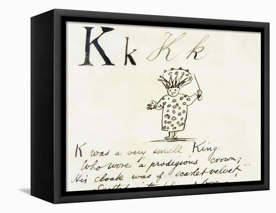 The Letter K of the Alphabet, c.1880 Pen and Indian Ink-Edward Lear-Framed Premier Image Canvas