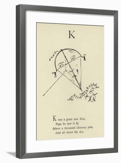 The Letter K-Edward Lear-Framed Giclee Print